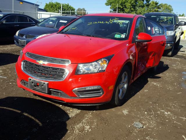 1G1PC5SB7F7108240 - 2015 CHEVROLET CRUZE LT RED photo 2