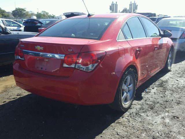 1G1PC5SB7F7108240 - 2015 CHEVROLET CRUZE LT RED photo 4