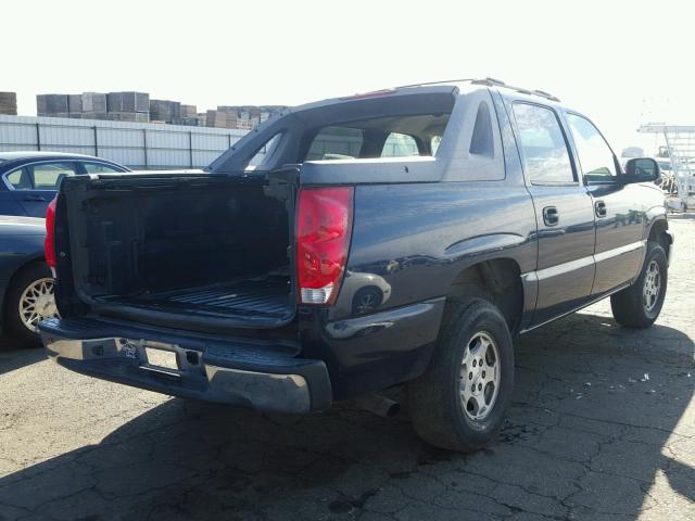 3GNEC12T84G259533 - 2004 CHEVROLET AVALANCHE BLUE photo 4