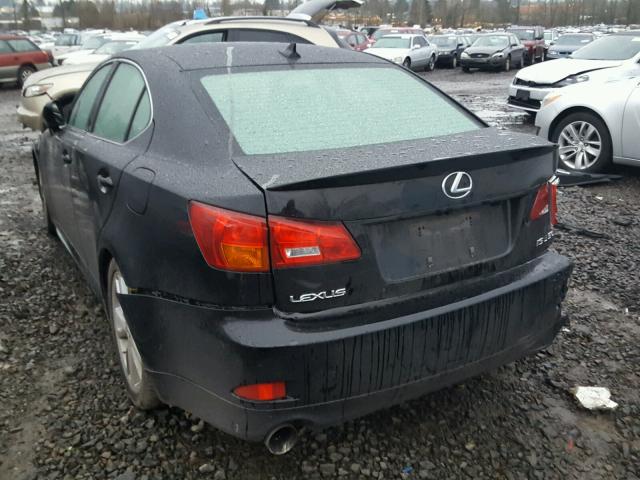 JTHBE262X72010403 - 2007 LEXUS IS 350 BLACK photo 3