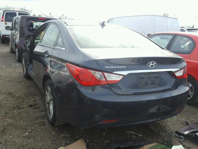 5NPEB4AC0DH734680 - 2013 HYUNDAI SONATA GLS BLUE photo 3