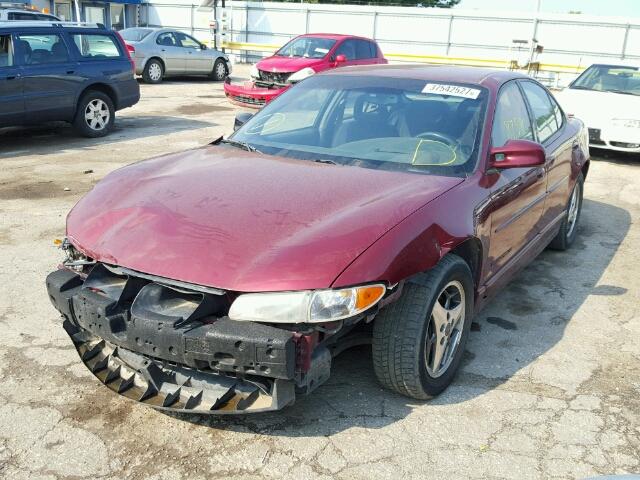 1G2WP52K31F142539 - 2001 PONTIAC GRAND PRIX RED photo 2