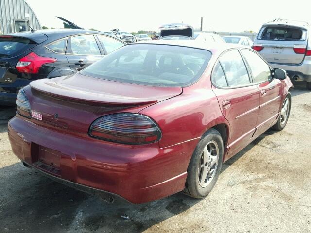 1G2WP52K31F142539 - 2001 PONTIAC GRAND PRIX RED photo 4
