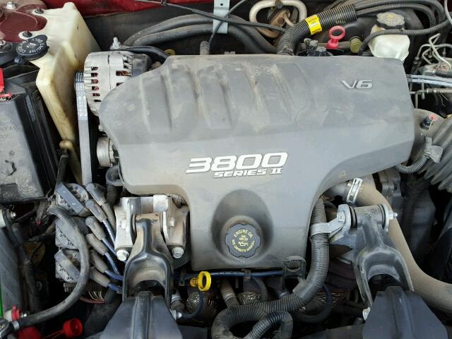 1G2WP52K31F142539 - 2001 PONTIAC GRAND PRIX RED photo 7