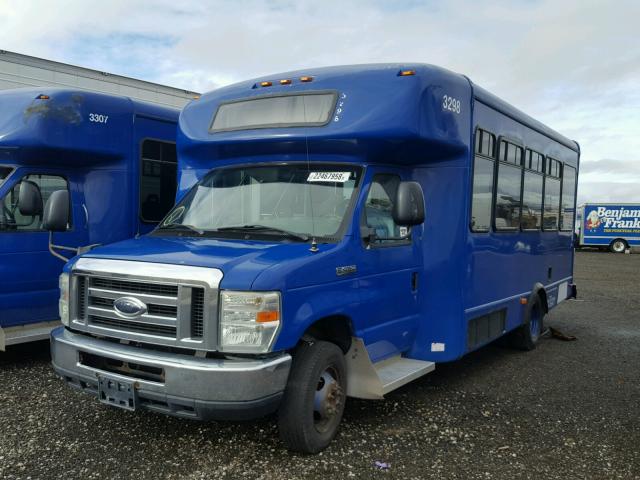 1FD4E45SX8DB52078 - 2008 FORD ECONOLINE BLUE photo 2