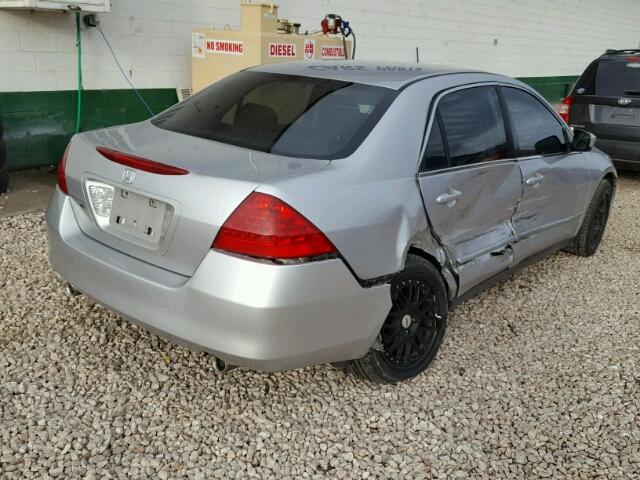 1HGCM66346A034002 - 2006 HONDA ACCORD LX SILVER photo 4