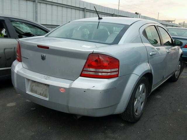 1B3LC46J08N184240 - 2008 DODGE AVENGER SE SILVER photo 4