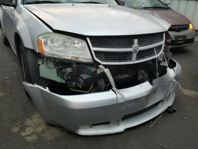 1B3LC46J08N184240 - 2008 DODGE AVENGER SE SILVER photo 9