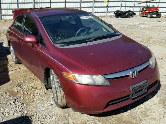 1HGFA16508L117315 - 2008 HONDA CIVIC LX BURGUNDY photo 1