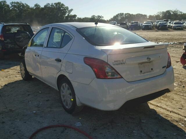 3N1CN7AP8FL896548 - 2015 NISSAN VERSA S WHITE photo 3