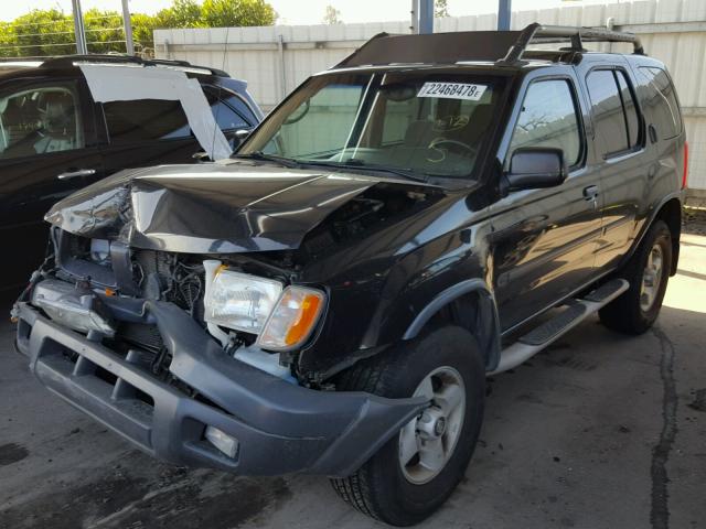 5N1ED28T01C545888 - 2001 NISSAN XTERRA XE BLACK photo 2