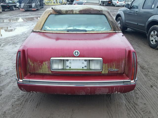 1G6KD52BXSU306517 - 1995 CADILLAC DEVILLE RED photo 9