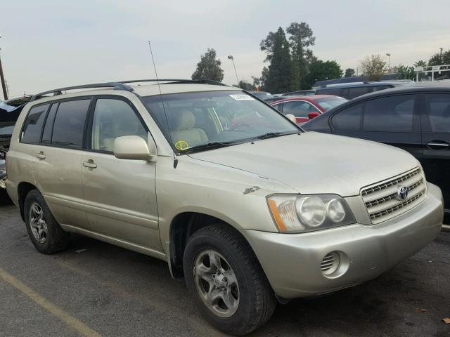 JTEGD21A030066294 - 2003 TOYOTA HIGHLANDER GOLD photo 1