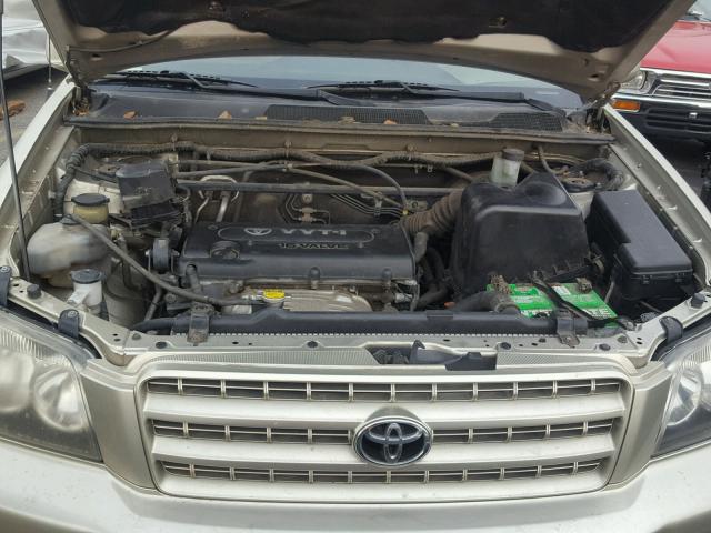 JTEGD21A030066294 - 2003 TOYOTA HIGHLANDER GOLD photo 7