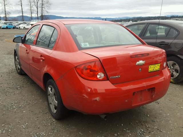 1G1AK52F357636657 - 2005 CHEVROLET COBALT RED photo 3