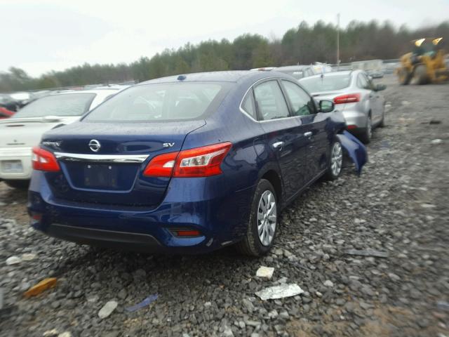 3N1AB7AP2HY268555 - 2017 NISSAN SENTRA S BLUE photo 4