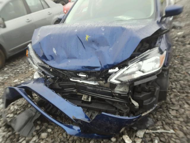 3N1AB7AP2HY268555 - 2017 NISSAN SENTRA S BLUE photo 9