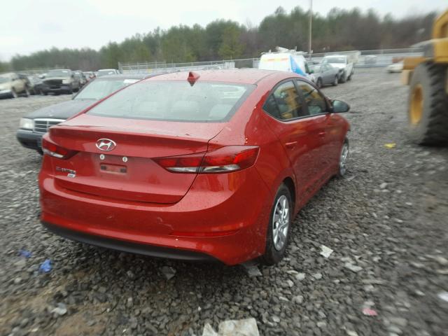 5NPD74LF0HH163444 - 2017 HYUNDAI ELANTRA SE RED photo 4