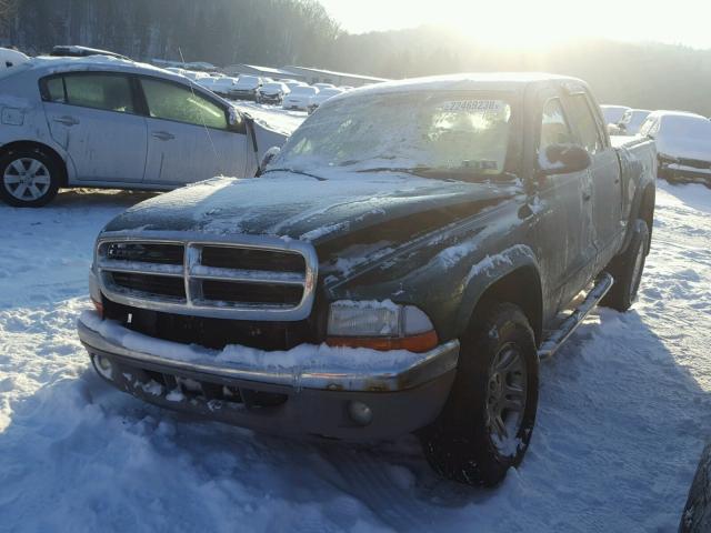 1D7HG48N83S158929 - 2003 DODGE DAKOTA QUA GREEN photo 2