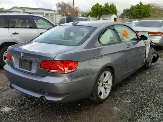 WBAWB73549P045450 - 2009 BMW 335 I GRAY photo 4