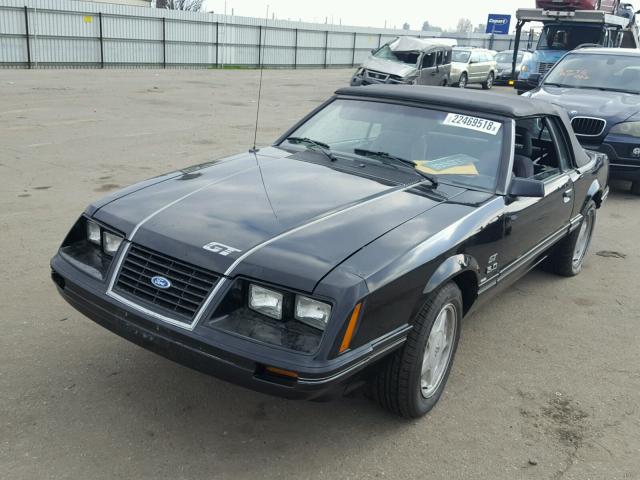 1FABP27M5EF134814 - 1984 FORD MUSTANG GL BLACK photo 2