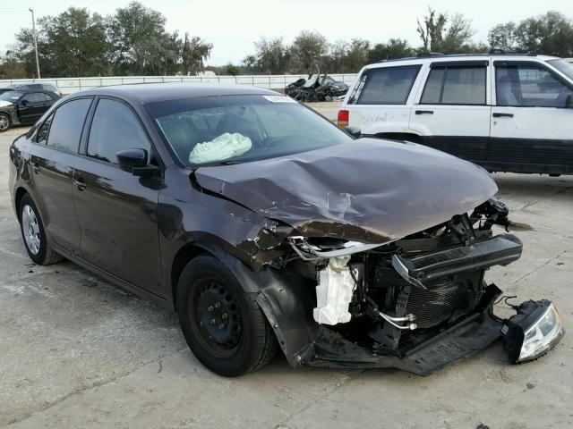 3VW2K7AJ5EM309922 - 2014 VOLKSWAGEN JETTA BASE 棕色 照片 1