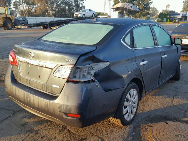 3N1AB7AP9EY234687 - 2014 NISSAN SENTRA S GREEN photo 4