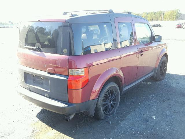 5J6YH28716L001636 - 2006 HONDA ELEMENT EX RED photo 4