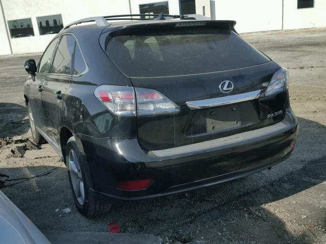 2T2ZK1BA5BC050054 - 2011 LEXUS RX 350 BLACK photo 3