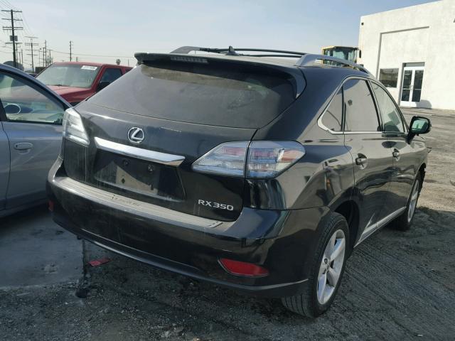 2T2ZK1BA5BC050054 - 2011 LEXUS RX 350 BLACK photo 4