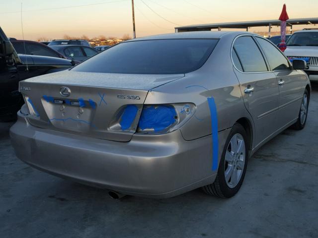 JTHBA30G155076680 - 2005 LEXUS ES 330 TAN photo 4