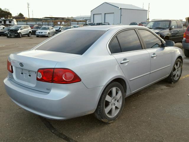 KNAGE123165046765 - 2006 KIA OPTIMA LX SILVER photo 4