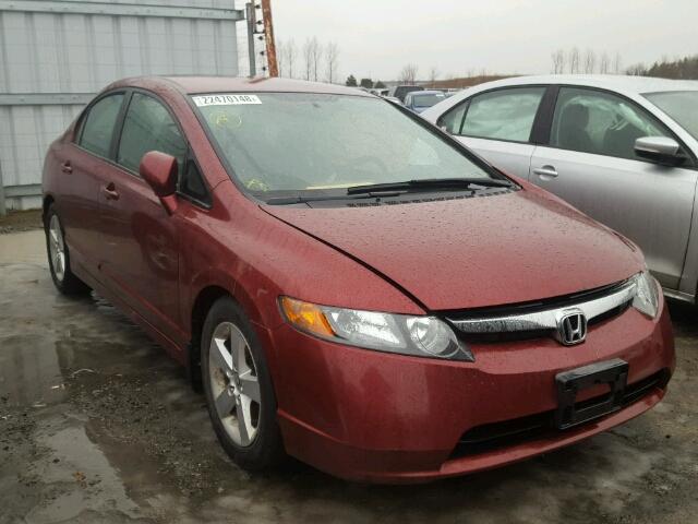 1HGFA15476L811862 - 2006 HONDA CIVIC LX RED photo 1