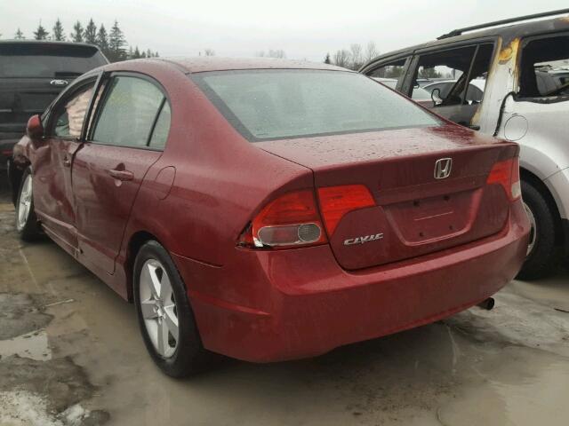 1HGFA15476L811862 - 2006 HONDA CIVIC LX RED photo 3