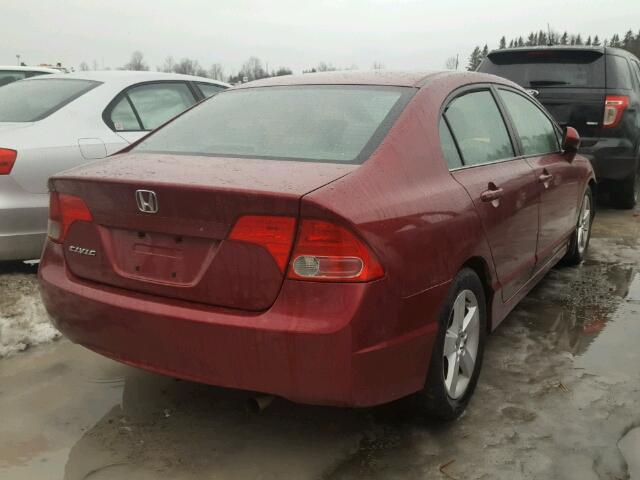 1HGFA15476L811862 - 2006 HONDA CIVIC LX RED photo 4