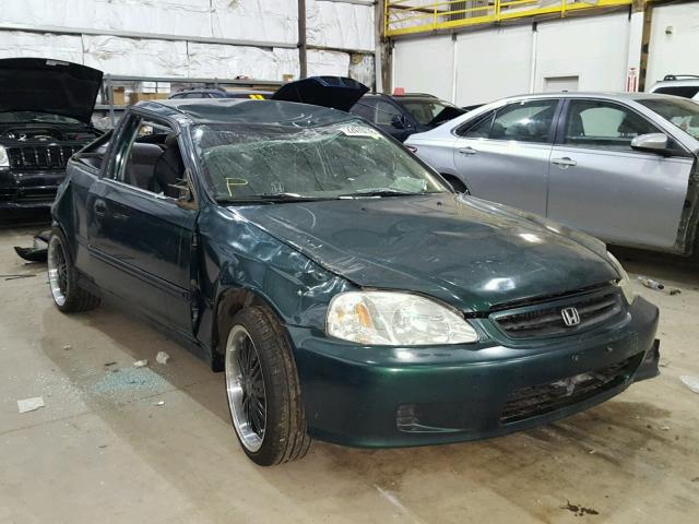 1HGEJ6123YL101423 - 2000 HONDA CIVIC DX GREEN photo 1