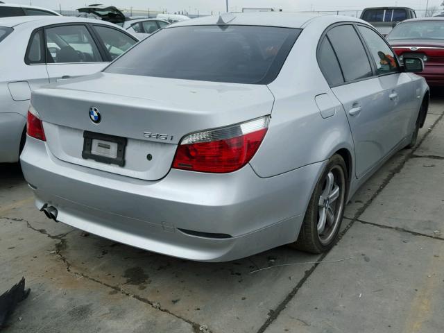 WBANB33564B113807 - 2004 BMW 545 I SILVER photo 4