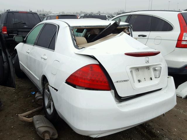 1HGCM56417A093934 - 2007 HONDA ACCORD LX WHITE photo 3