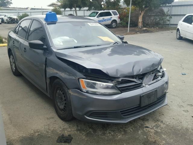 3VW2K7AJ6CM379653 - 2012 VOLKSWAGEN JETTA BASE GRAY photo 1