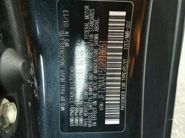 JF1ZNAA15D2718651 - 2013 TOYOTA SCION FR-S შავი ფოტო 10