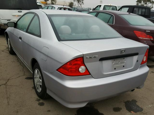 1HGEM22195L058191 - 2005 HONDA CIVIC DX V SILVER photo 3