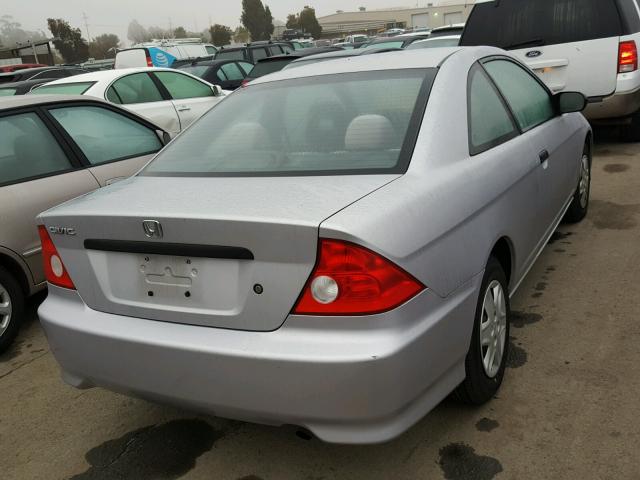 1HGEM22195L058191 - 2005 HONDA CIVIC DX V SILVER photo 4