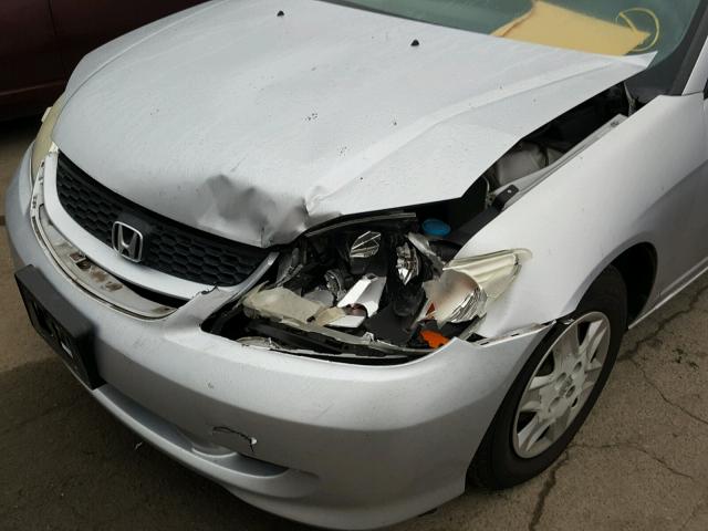 1HGEM22195L058191 - 2005 HONDA CIVIC DX V SILVER photo 9