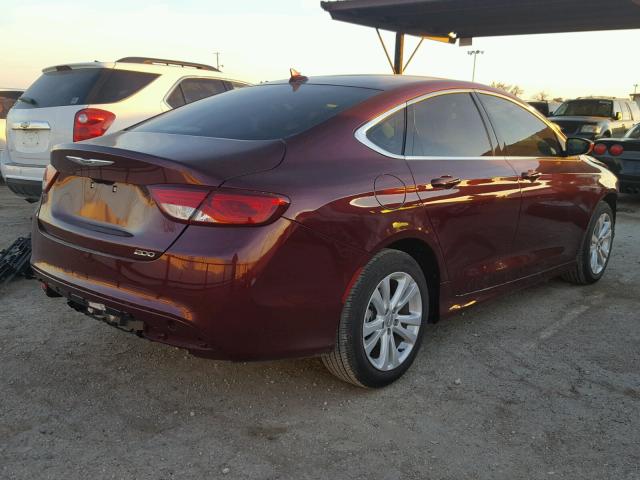 1C3CCCAB5GN178347 - 2016 CHRYSLER 200 LIMITE MAROON photo 4