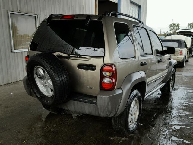 1J4GK48K37W506557 - 2007 JEEP LIBERTY SP BROWN photo 4