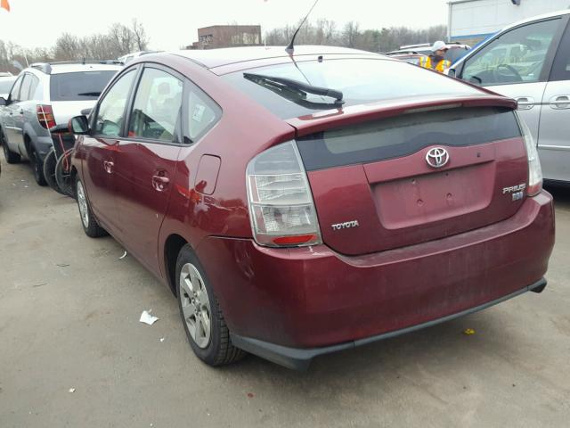 JTDKB20U557008871 - 2005 TOYOTA PRIUS BURGUNDY photo 3