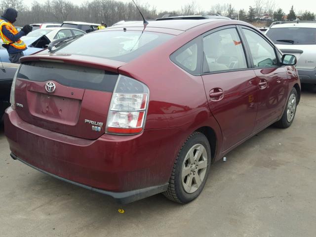 JTDKB20U557008871 - 2005 TOYOTA PRIUS BURGUNDY photo 4