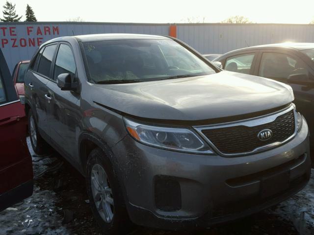 5XYKT3A61EG461178 - 2014 KIA SORENTO LX GRAY photo 1