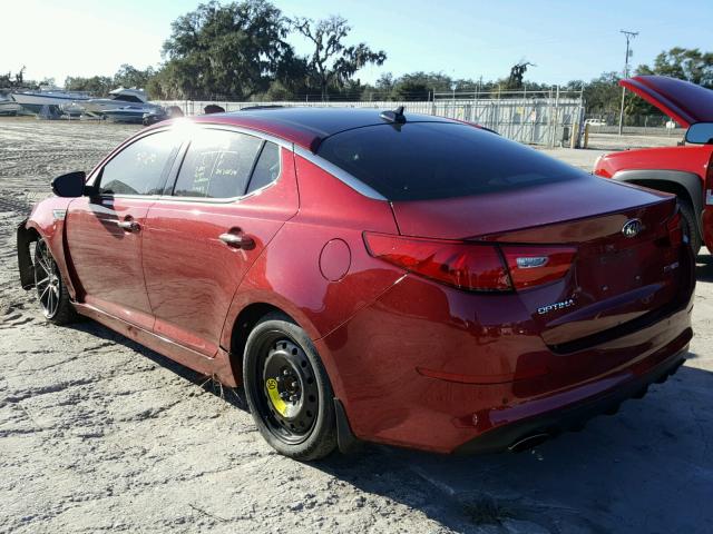 5XXGR4A61FG427158 - 2015 KIA OPTIMA SX RED photo 3