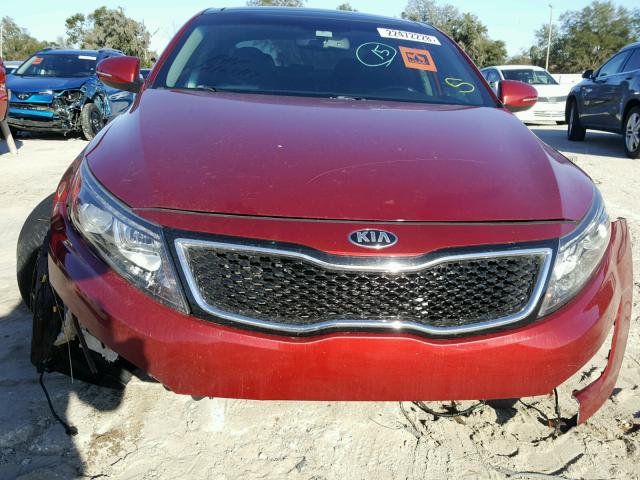 5XXGR4A61FG427158 - 2015 KIA OPTIMA SX RED photo 9